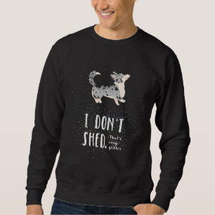 Corgi Glitzer Cardigan Welsh Corgi Sweatshirt