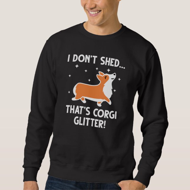 Corgi Glitzer Sweatshirt (Vorderseite)