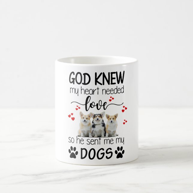 Corgi God Knew My Heart Benötigte Liebe Corgi Love Kaffeetasse (Mittel)