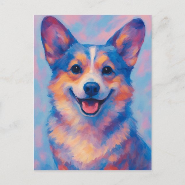Corgi Greeting Card Postkarte (Vorderseite)