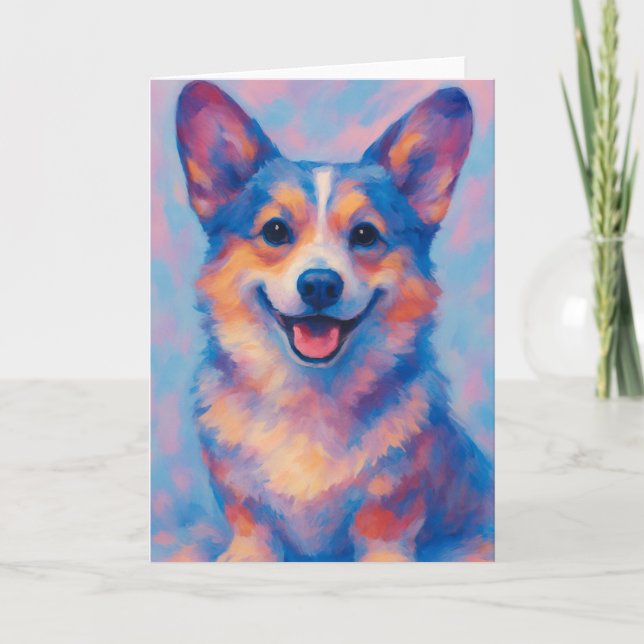 Corgi-Grußkarte Karte (Vorderseite)