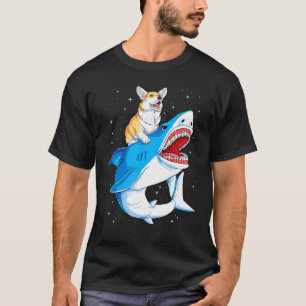 Corgi-Hai Kids Jungen Männer Weltraum Galaxie Jaws T-Shirt