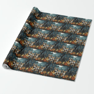 Corgi Halloween Gruselig Geschenkpapier