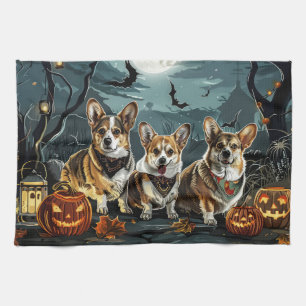 Corgi Halloween Gruselig Geschirrtuch