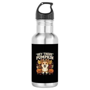 Corgi Halloween Hey There Kürbis Design Edelstahlflasche