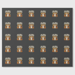 Corgi Halloween Hey There Kürbis-Design Geschenkpapier