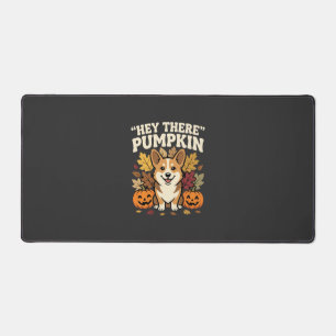 Corgi Halloween Hey There Kürbis Design Schreibtischunterlage