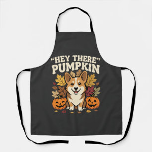 Corgi Halloween Hey There Kürbis-Design Schürze