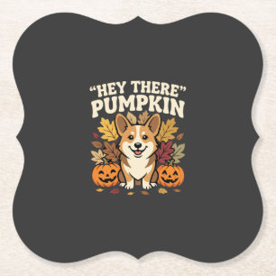 Corgi Halloween Hey There Kürbis Design Untersetzer