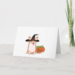 Corgi Halloween-Karte Karte