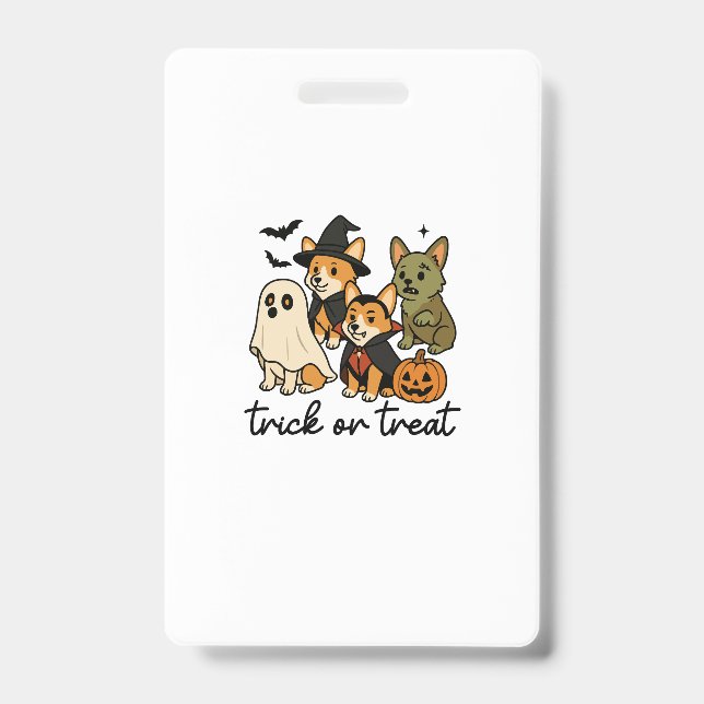 Corgi Halloween-Kostüm  Ausweis (Vorderseite)