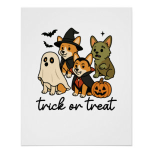 Corgi-Halloween-Kostüm  Poster