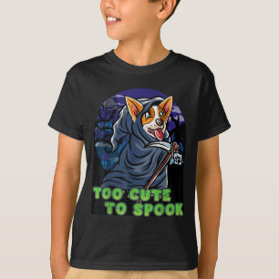 Corgi-Halloween-Kostüm Sensenmann T-Shirt