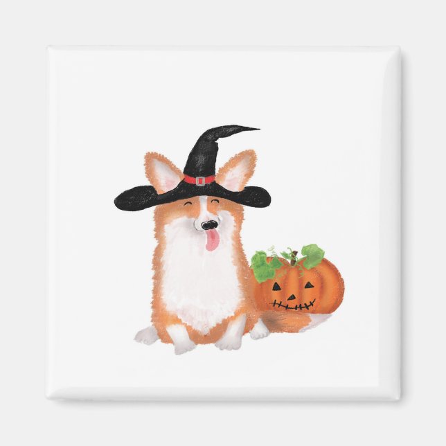 Corgi Halloween-Magnet Magnet (Vorne)