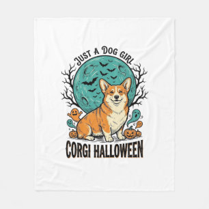 Corgi-Halloween-Shirt für Mädchen, die Hunde liebe Fleecedecke