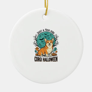 Corgi-Halloween-Shirt für Mädchen, die Hunde liebe Keramik Ornament