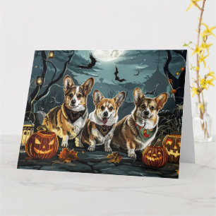 Corgi Halloween Spooky Karte