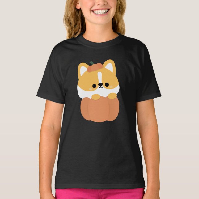 Corgi Halloween T-Shirt (Vorderseite)