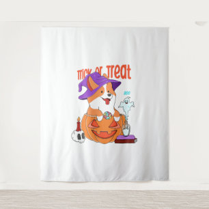 Corgi Halloween Wandteppich