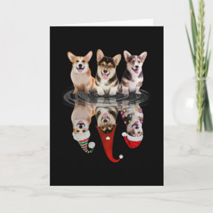 Corgi Happy Christmas Funny Disguy Dog Karte