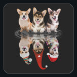 Corgi Happy Christmas Funny Disguy Dog Quadratischer Aufkleber<br><div class="desc">Das beste Shirt für Ihren Kleiderschrank und stolze Momente,  sodass Sie Ihren T - Shirt gelassen,  Ihre Botschaft und Liebe zu erkunden.</div>