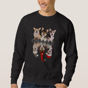 Corgi Happy Christmas Funny Disguy Dog Sweatshirt