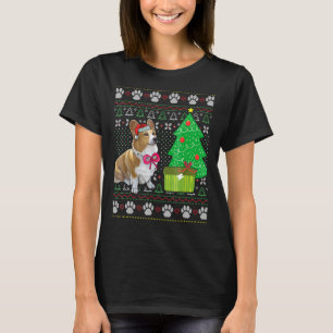 Corgi hässlicher Weihnachtshund T-Shirt