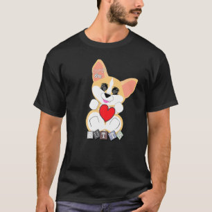 Corgi hat Hintern Herzen Hund große Augen süß T-Shirt