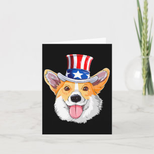 Corgi Haustiere Hunde 4. Juli Amerikanische Flagge Karte