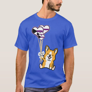 Corgi Heart Balloon Demiseual Pride-498 T-Shirt