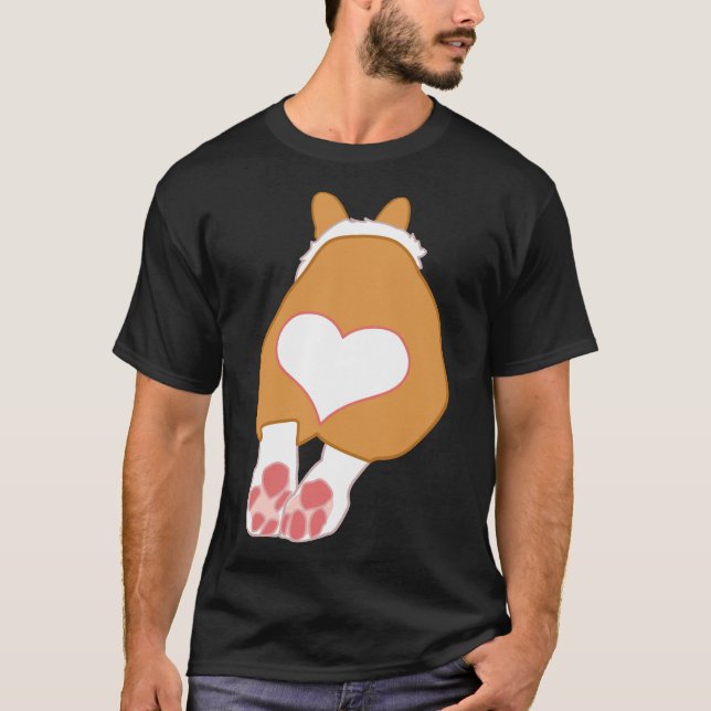 Corgi Heart Hintern 963 T-Shirt (Vorderseite)