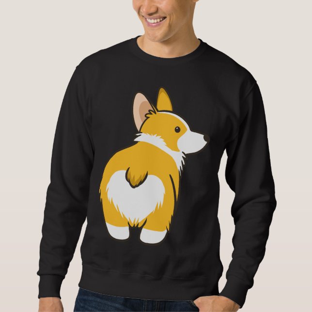 Corgi Heart Hintern Sweatshirt (Vorderseite)