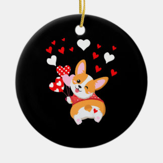 Corgi Heart , Ratet was Corgi Hintern Keramik Ornament