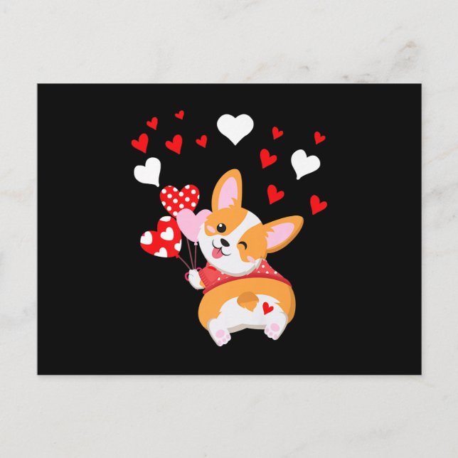 Corgi Heart , Ratet was Corgi Hintern Postkarte (Vorderseite)