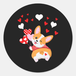 Corgi Heart , Ratet was Corgi Hintern Runder Aufkleber