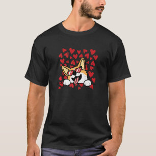 Corgi Herz Sonnenbrille Valentinstag Süßer Hund We T-Shirt