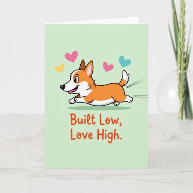 Corgi-Herzen lieben hohe Karten (Vorderseite)