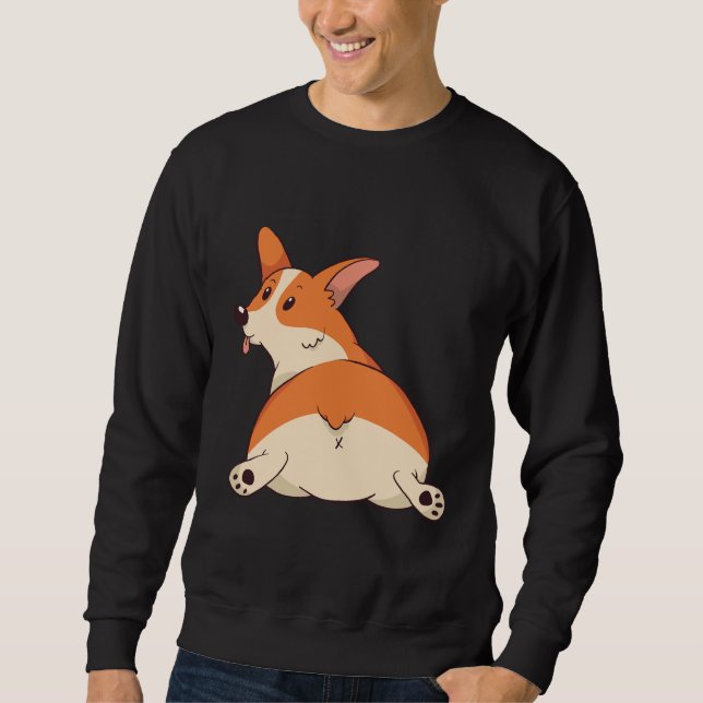 Corgi Hintern 201 Sweatshirt (Vorderseite)