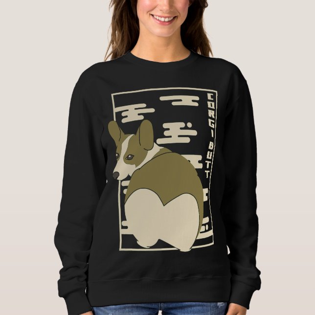 Corgi Hintern 470 Sweatshirt (Vorderseite)