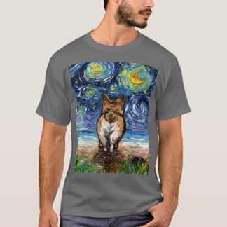 Corgi Hintern am Strand Starry Night Dog Art von A T-Shirt