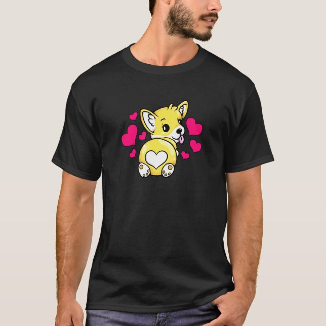 Corgi Hintern Corgi Po T-Shirt (Vorderseite)