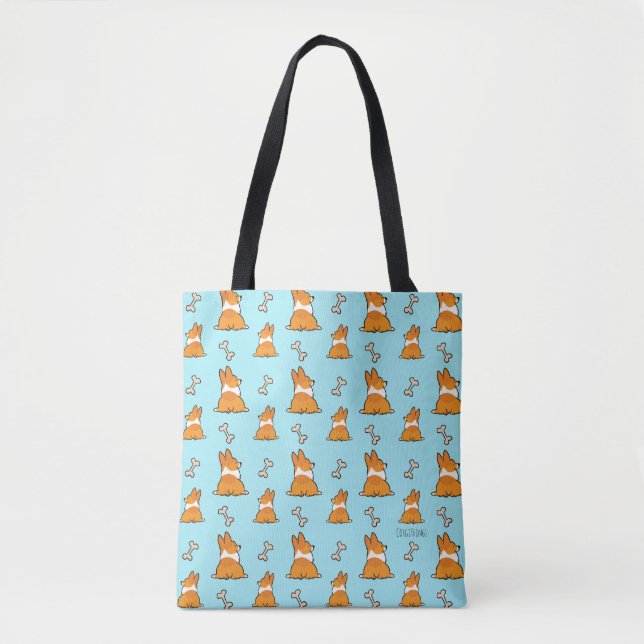 Corgi-Hintern-erstklassige Taschen-Tasche (Vorderseite)