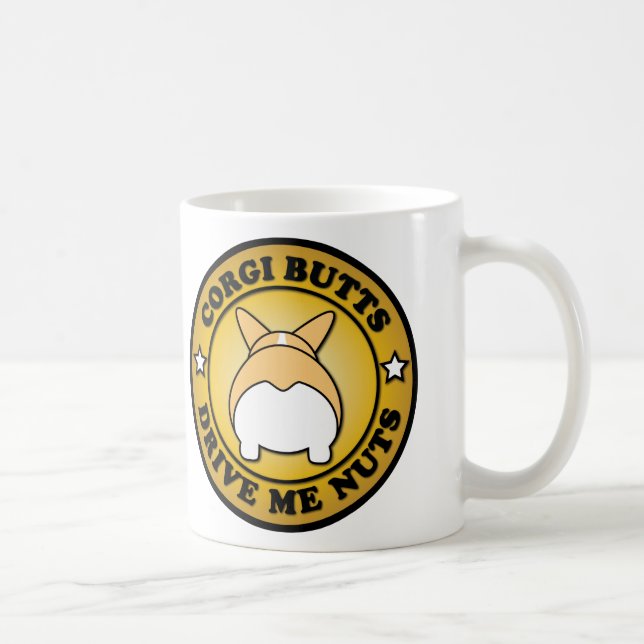 "Corgi-Hintern fahren mich Nuts" Tasse (Rechts)