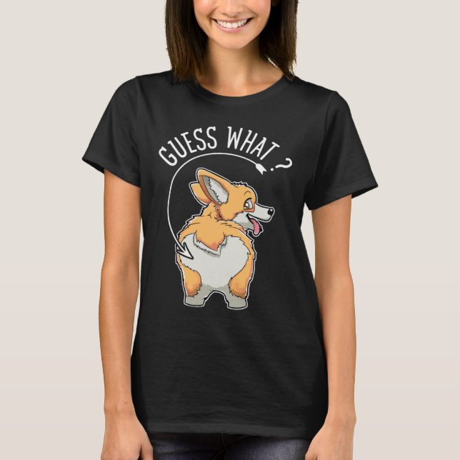 Corgi Hintern Funny Corgis Dog Welpe T-Shirts (Vorderseite)