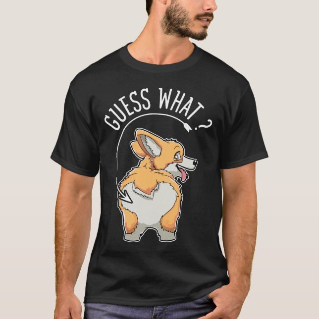 Corgi Hintern Funny Corgis Dog Welpe T-Shirts (Vorderseite)