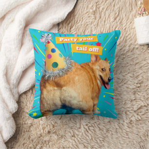 Corgi Hintern Geburtstagshut Kissen