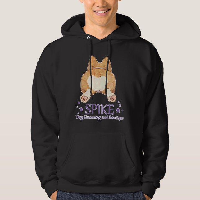 Corgi Hintern Grooming Hoodie (Vorderseite)