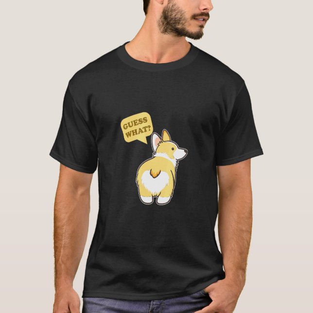 Corgi Hintern Hund T-Shirt (Vorderseite)