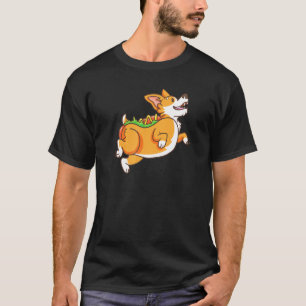 Corgi-Hotdog-Essen-Wortspiel-Noveltät T-Shirt