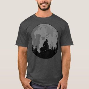 Corgi Howling Moon Dog Funny Women Doggy Moon Lieb T-Shirt